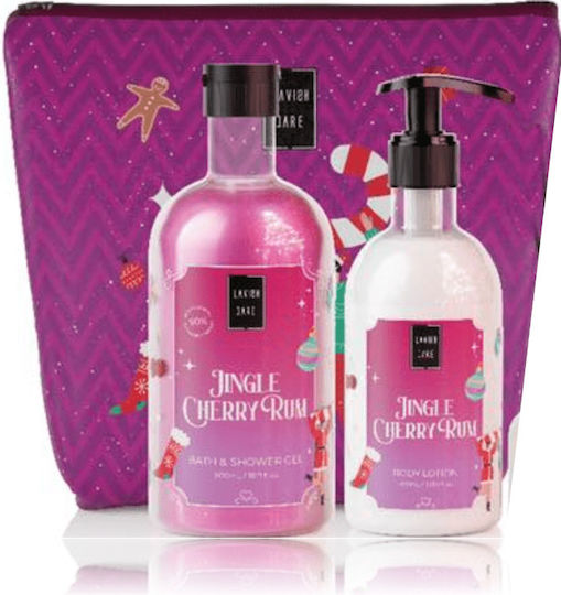 Lavish Care Jingle Cherry Rum Σετ Περιποίησης για Καθαρισμό Σώματος 3τμχ