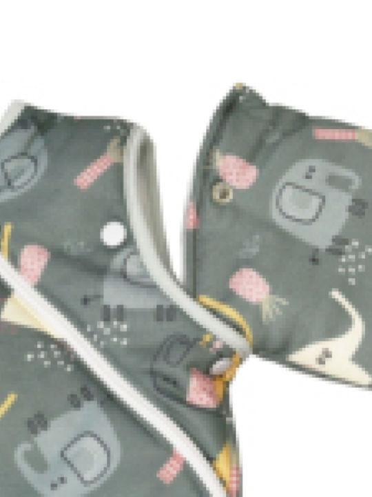 Tender Winter Sleeping Bag with Feet Elephants 2.5 Tog Green with Detachable Sleeves