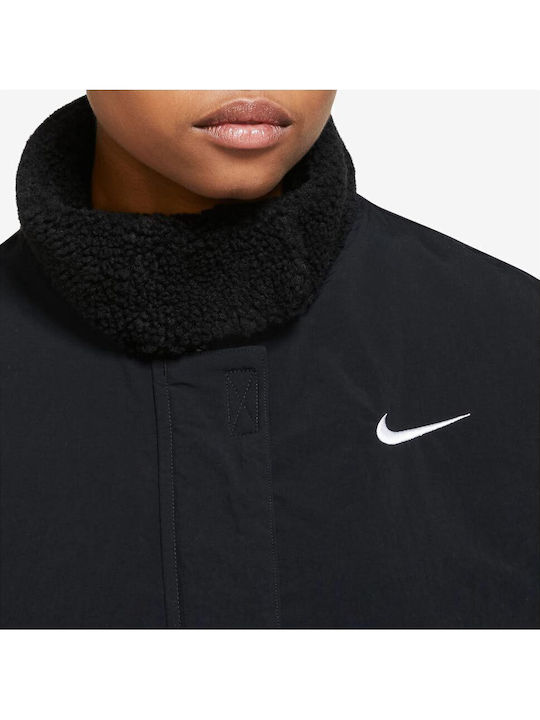 Sportswear Women's Short Sports Jacket for Winter Black