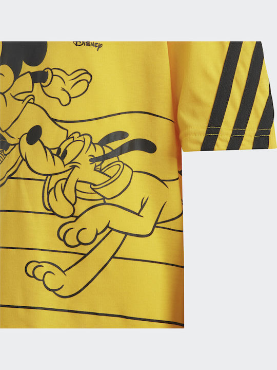 Bluză pentru copii Cu mânecă scurtă Galbenă Disney Mickey Mouse