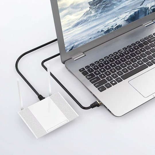 Montis S/FTP Cat.7 (10Gbps) Καλώδιο Δικτύου Ethernet 15m Μαύρο