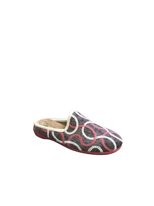 Fame Winter Anatomical Slippers In Pink With Grey Color Spanish Made