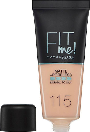Maybelline Fit Me Matte + Poreless Liquid Foundation 115 Ivory 30ml