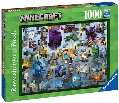 Minecraft Mobs Puzzle 2D 1000 Bucăți