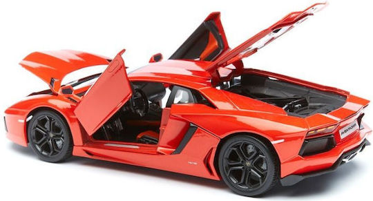 Bburago Car Lamborghini Aventador LP - Orange 1:18 For 10+ Years Old