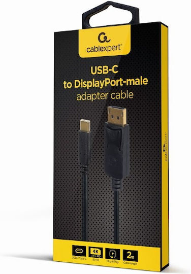 Cablexpert Cablu Video USB 3.1 USB-C Masculin - DisplayPort Negru 2m A-CM-DPM-01