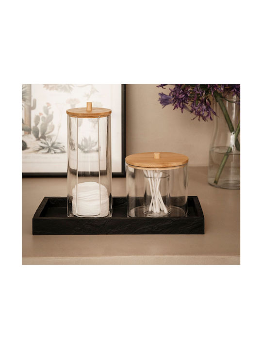 Andrea House LBTAH- Acrylic Cotton/Swabs Case Wall Mounted Transparent