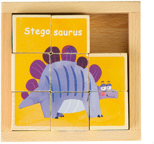 Wooden Kids Puzzle Dinosaur 8pcs Ecotoys