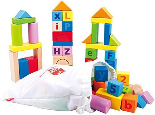 Hape Blocks Count and Spell Wooden for 1+ Year 80pcs