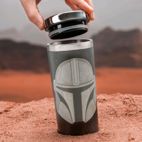 Paladone Travel Mug Ποτήρι Θερμός Ανοξείδωτο 450ml Μαύρο με Επιστόμιο