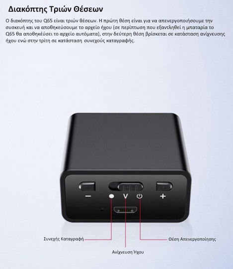 JnN Q65 Surveillance Bug Capacity 32GB with Memory Card Slot