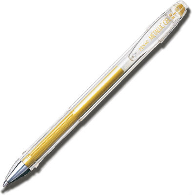 Penac FX-3 Pen Gel 0.8mm with Gold Ink Transparent Body Metallic Colour