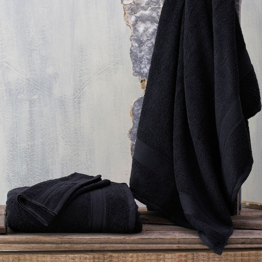 Rythmos Bath Towel Set 3pcs Illusion Black Weight 480gr/m²