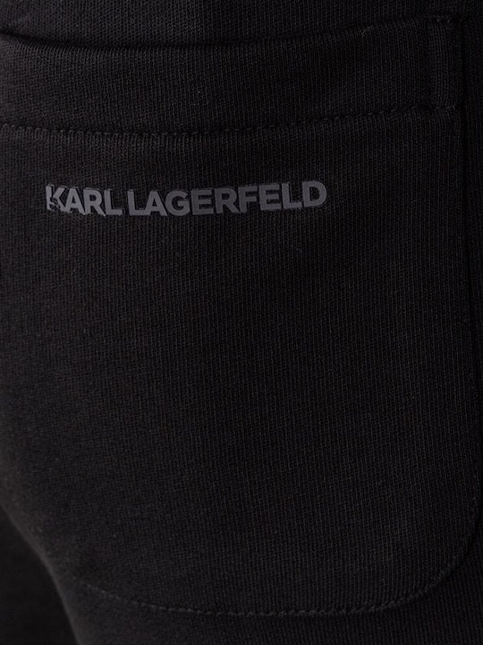 Karl Lagerfeld Men's Sweatpants with Rubber Black