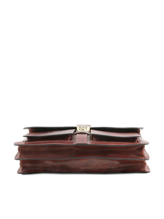 Assisi Leather Men's Brown Briefcase