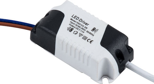 GloboStar Einstellbar LED-Netzteil IP20 Leistung 3W mit Ausgangsspannung 12V
