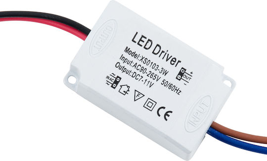 GloboStar Adjustable LED Power Supply IP20 Power 3W with Output Voltage 12V