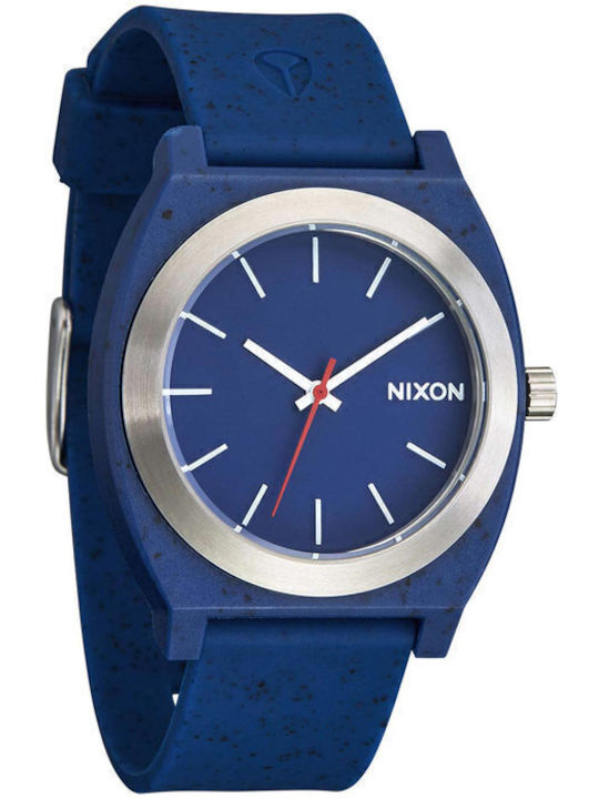 Nixon Time Teller OPP Men's Watch 39.5mm Battery with Blue Rubber Strap
