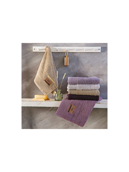SB Home Πετσέτα Χεριών Elegante 40x60εκ. Lilac Βάρους 600gr/m²