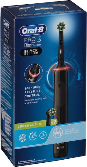 Oral-B Pro 3 3000 Electric Toothbrush with Timer and Pressure Sensor Black Edition