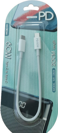 Moxom MX-CB128 USB 2.0 Cable USB-C Male - USB-C White 0.2m