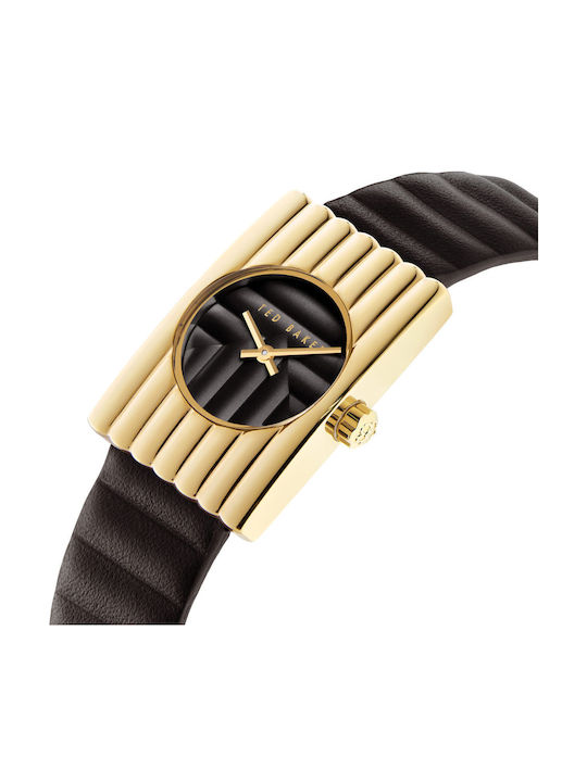 Ted Baker Ottolee Γυναικείο Ρολόι 34.5mm Μπαταρίας με Μαύρο Δερμάτινο Λουράκι
