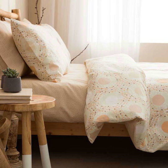 Vesta Home Duvet Single 160x230cm Amanda 1 Brown / Beige 11.5 togs Togs