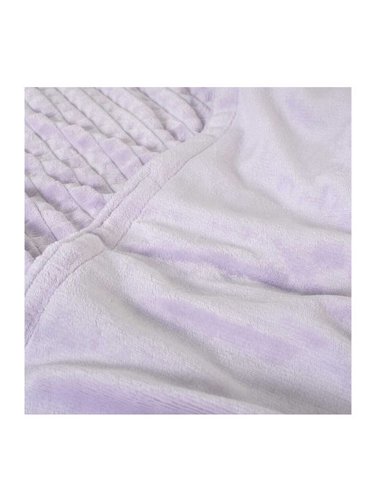 Cannon Classic Square Velvet Blanket Double 220x240cm Iris