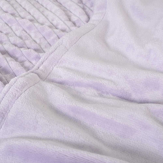 Cannon Classic Square Velvet Blanket Double 220x240cm Iris