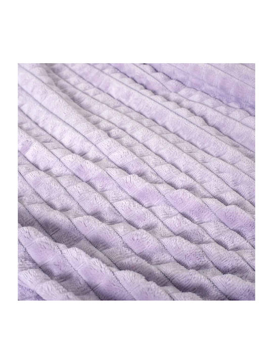 Cannon Classic Square Velvet Blanket Double 220x240cm Iris
