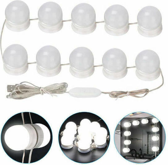 USB Vanity Mirror LED Light Warm to Cool White