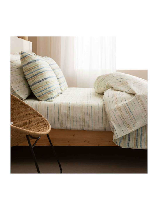 Vesta Home Σετ Παπλωματοθήκη Βαμβακερή Μονή με Μαξιλαροθήκη 170x240cm Milos 1