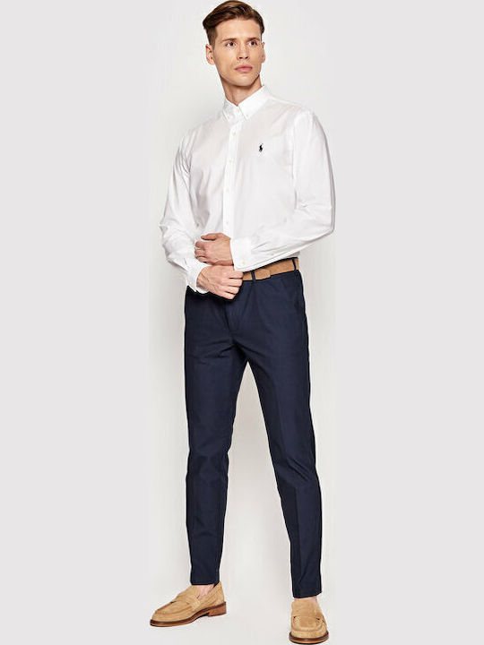 Langärmlig Jeans Hemd Weiß