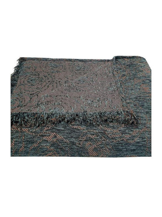 Le Blanc Three-Seater Sofa Throw Chenille 180x280cm Sky Gray