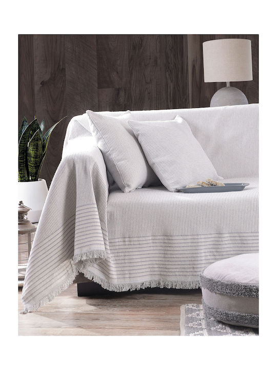 Rythmos Franic Armchair Throw 2 Sides Jacquard 160x180cm 01 Beige