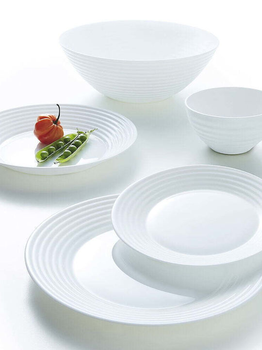 Luminarc Harena Plate Desert Glass White with Diameter 19cm L2786