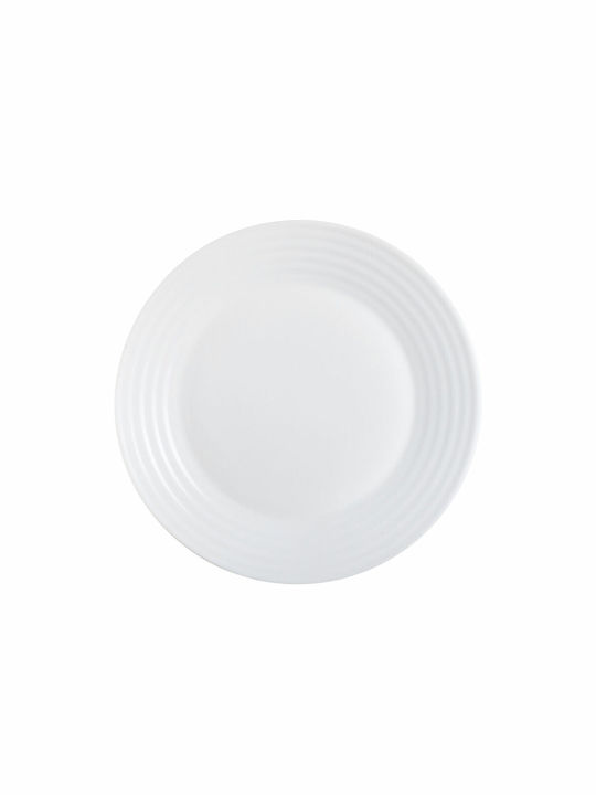 Luminarc Harena Πιάτο Γλυκού Γυάλινο White με Διάμετρο 19cm