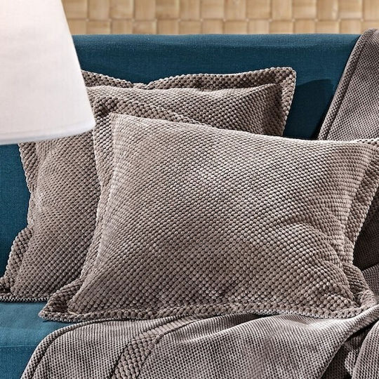 Guy Laroche Decorative Pillow Case Rubicon Fleece Chocolate 42x42cm