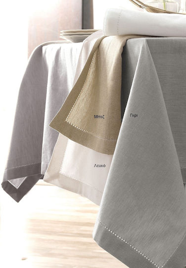 Rythmos Tablecloth Cotton Inez Gray 140x140cm