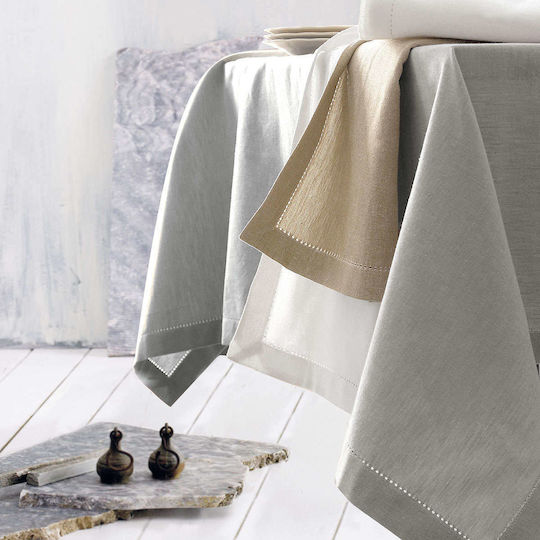 Rythmos Tablecloth Cotton Inez Gray 140x140cm