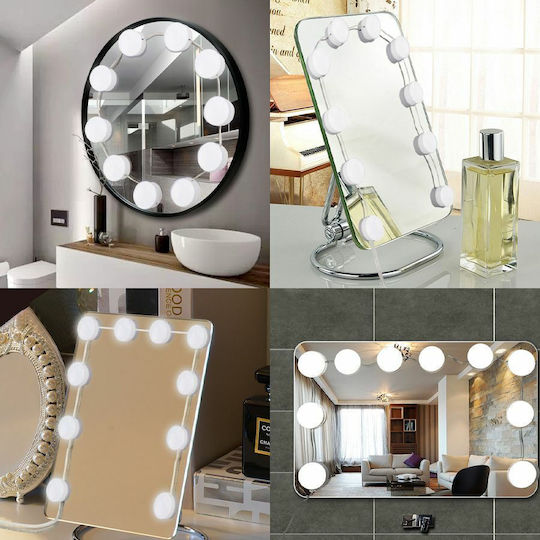 Vanity Mirror LED Light με Αυτοκόλλητα