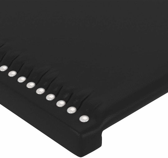 vidaXL Bed Headboard with Leather Black 90x78cm