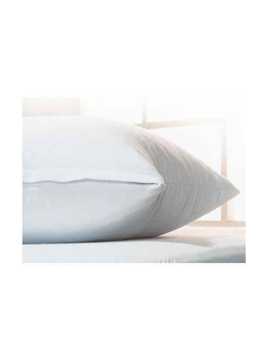 Nef-Nef Homeware Jacquard Pillow Protector Set Waterproof White 50x70cm.