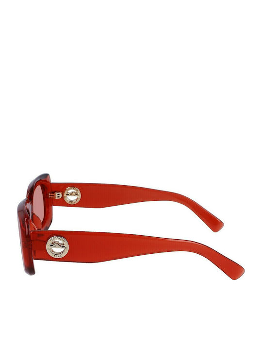 Longchamp Women's Sunglasses with Red Plastic Frame and Red Lens LO716S 842