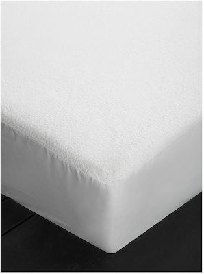 Vesta Home Double Waterproof Terry Mattress Cover Fitted Νιόβη White 150x200cm