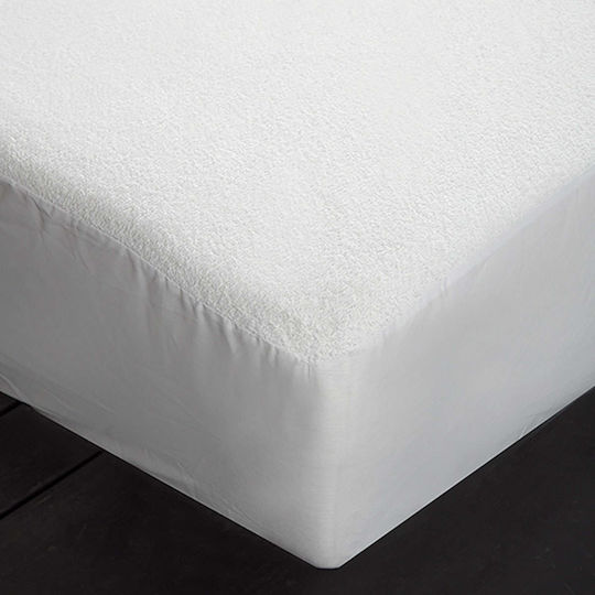 Vesta Home Schutzauflage Doppel Wasserdicht mit Rock Niobe Weiß 150x200+25cm