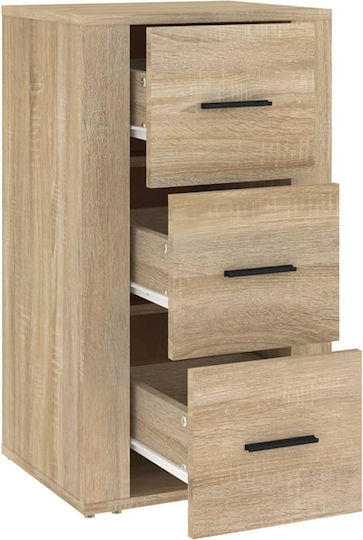 Drawers Storage Wooden with 3 Drawers L40xW33xH70cm