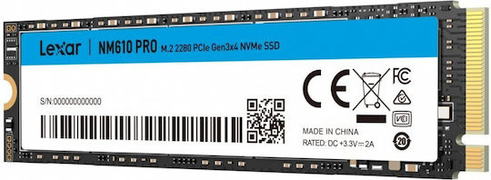 Lexar NM610PRO SSD 2TB M.2 NVMe PCI Express 3.0 LNM610P002T-RNNNG