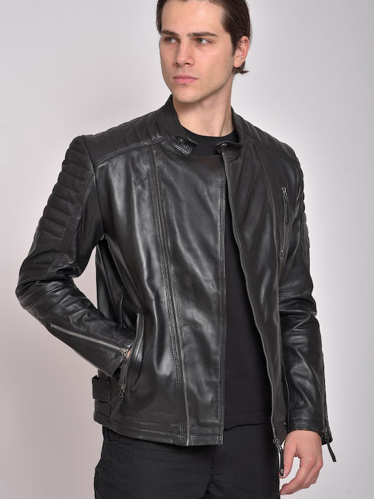Charlie Suc Sheep Leather Jacket Biker Black