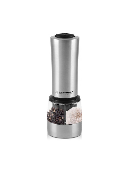 Esperanza Cayenne Electric 2 in 1 Inox Spice Mill 21cm Silver
